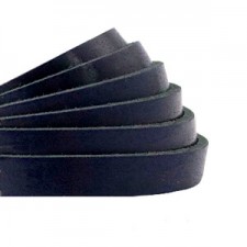 DQ leather flat 5mm Evening blue